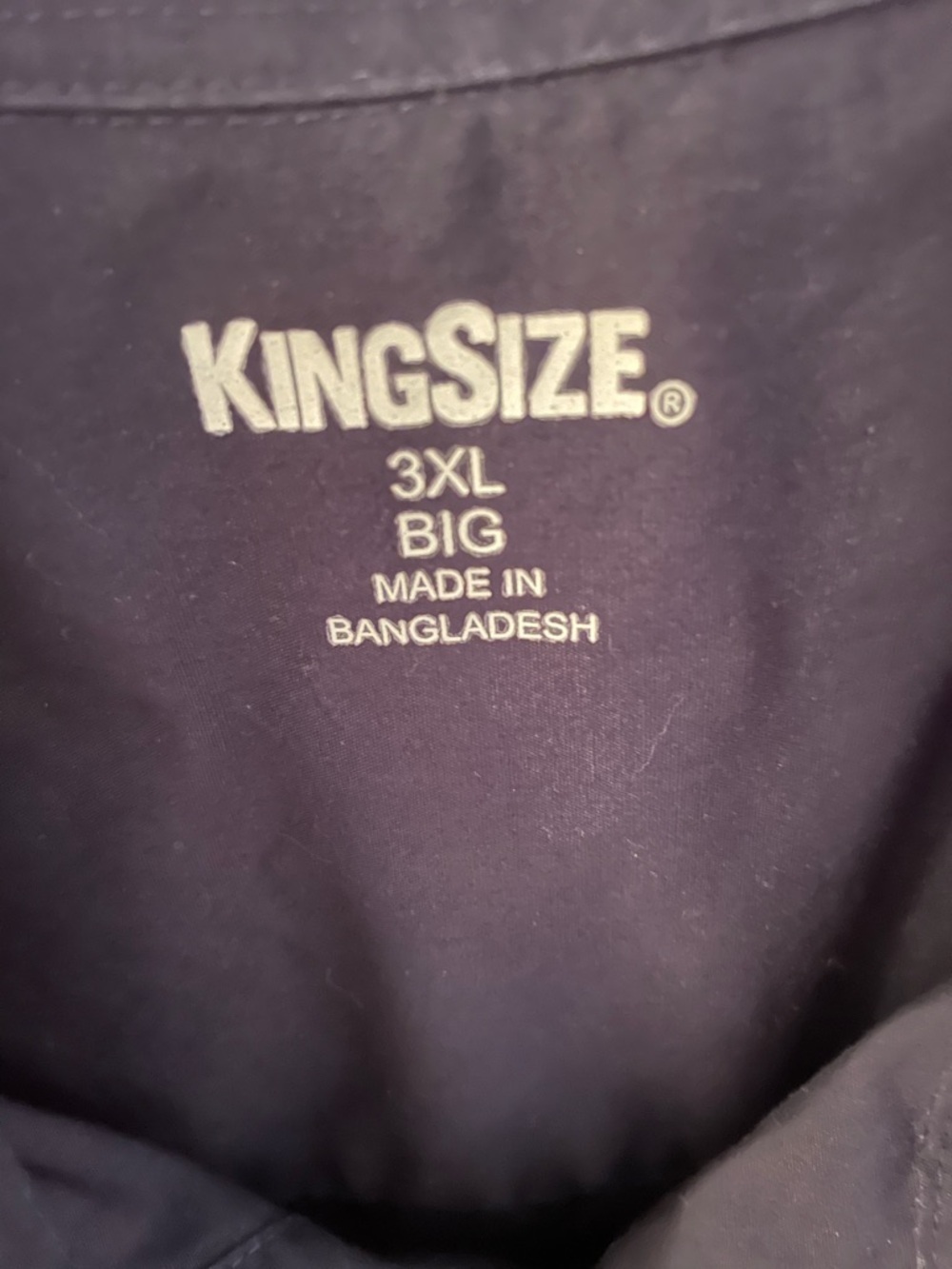 King Size Men's Short Sleeve Navy Button-Up Shirt 3XL Big - Picture 2 of 6
